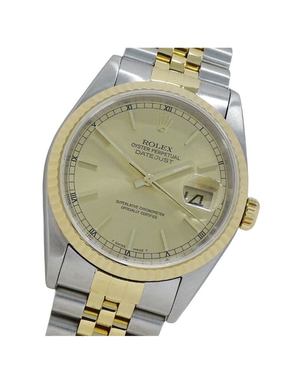 Rolex Datejust T Watch Automatic Winding at Stainless Steel Gold YG Combination
